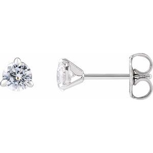 14K White 1/2 CTW Lab-Grown Diamond Cocktail-Style Stud Earrings-Pair-4Mm :: 1/2 Ctw