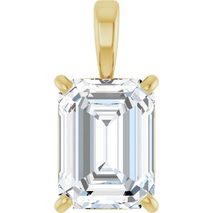 14K Yellow 1 CT Lab-Grown Diamond Pendant-Lab-Grown Diamond-7 X 5Mm :: 1 Ct