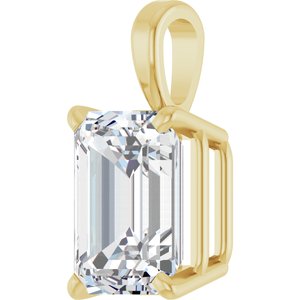 14K Yellow 1 CT Lab-Grown Diamond Pendant-Lab-Grown Diamond-7 X 5Mm :: 1 Ct