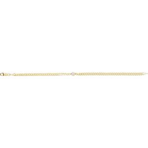 14K Yellow 1/5 CT Natural Diamond Link 7" Bracelet-Round-4 Mm