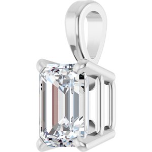 14K White 3/4 CT Lab-Grown Diamond Pendant-Lab-Grown Diamond-6 X 4Mm :: 3/4 Ct