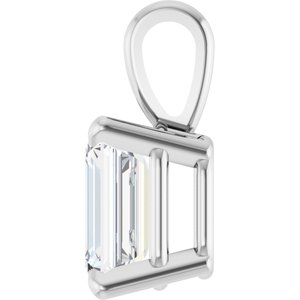 14K White 3/4 CT Lab-Grown Diamond Pendant-Lab-Grown Diamond-6 X 4Mm :: 3/4 Ct