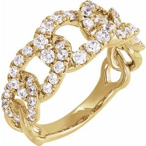 14K Yellow 1 CTW Lab-Grown Diamond Ring-Round-2.1 Mm