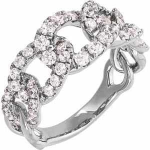 14K White 1 CTW Lab-Grown Diamond Ring-Round-2.1 Mm