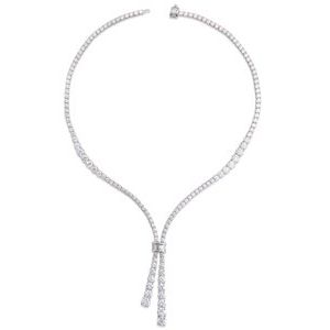 14K White 26 1/5 CTW Lab-Grown Diamond 20" Necklace-Lab-Grown Diamond-4 X 2Mm :: 26 1/5 Ctw