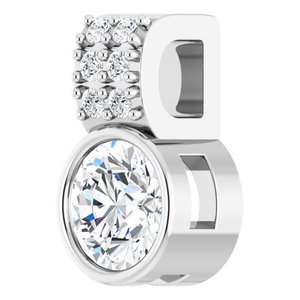 14K White 3/8 CTW Lab-Grown Diamond Pendant-Lab-Grown Diamond-5Mm :: 3/8 Ctw