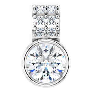 14K White 3/8 CTW Lab-Grown Diamond Pendant-Lab-Grown Diamond-5Mm :: 3/8 Ctw