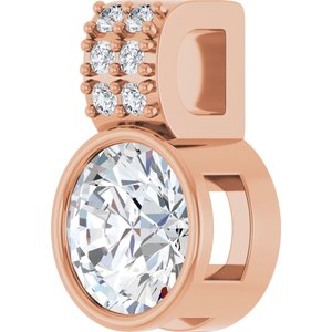 14K Rose 3/4 CTW Lab-Grown Diamond Pendant-Lab-Grown Diamond-6Mm :: 3/4 Ctw