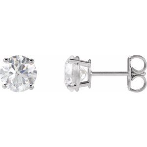 14K White 2 CTW Lab-Grown Diamond Earrings-Pair-6.3Mm :: 2 Ctw