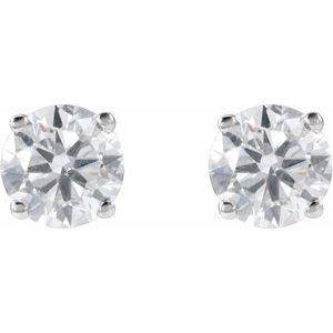 14K White 1 1/4 CTW Lab-Grown Diamond Earrings-Pair-5.5Mm :: 1 1/4 Ctw