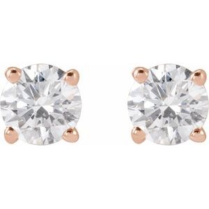 14K Rose 3/4 CTW Lab-Grown Diamond Earrings-Pair-4.5Mm :: 3/4 Ctw