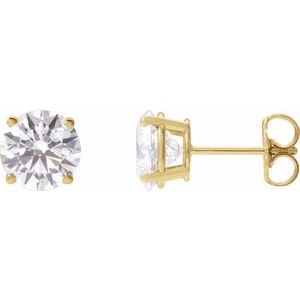 14K Yellow 2 1/2 CTW Lab-Grown Diamond Earrings-Pair-7Mm :: 2 1/2 Ctw