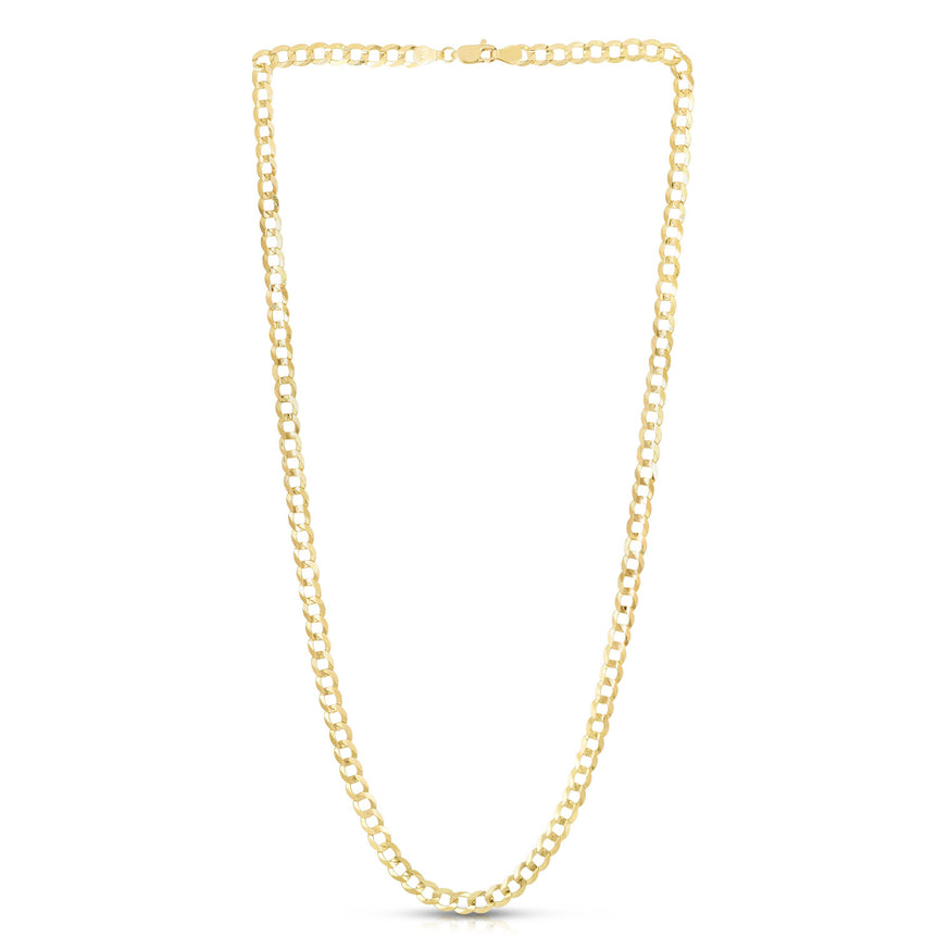 10K Gold 5.3mm Lite Comfort Curb Chain -Yellow | Lobster