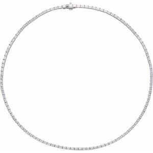 14K White 11 3/4 CTW Lab-Grown Diamond Line 16" Necklace-Lab-Grown Diamond-3 X 2.1Mm :: 11 3/4 Ctw