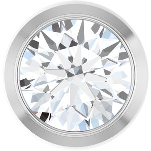 14K White 1/3 CT Lab Grown Diamond Slide Pendant-Lab-Grown Diamond-4.4Mm :: 1/3 Ct