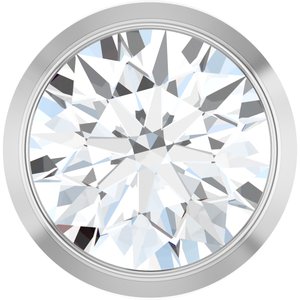 14K White 1/2 CT Natural Diamond Slide Pendant-Natural Diamond-5.2Mm :: 1/2 Ct