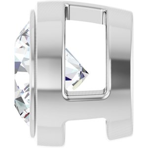 14K White 1/2 CT Natural Diamond Slide Pendant-Natural Diamond-5.2Mm :: 1/2 Ct