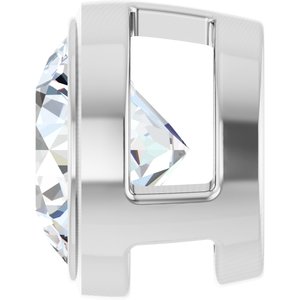 14K White 3/4 CT Lab-Grown Diamond Slide Pendant-Lab-Grown Diamond-6Mm :: 3/4 Ct