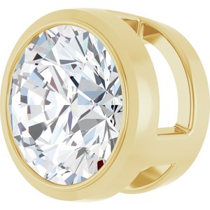 14K Yellow 3/4 CT Lab-Grown Diamond Slide Pendant-Lab-Grown Diamond-6Mm :: 3/4 Ct