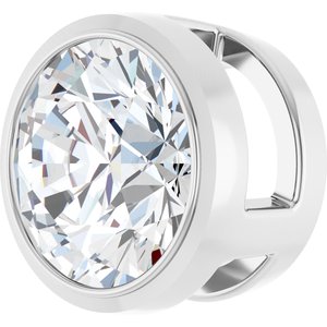 14K White 3/4 CT Lab-Grown Diamond Slide Pendant-Lab-Grown Diamond-6Mm :: 3/4 Ct