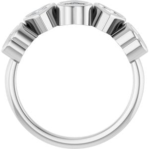 14K White 1 1/8 CTW Lab-Grown Diamond Ring-Heart-4 X 4 Mm