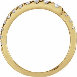 14K Yellow 9/10 CTW Lab-Grown Diamond Bypass Ring-Round-3 Mm