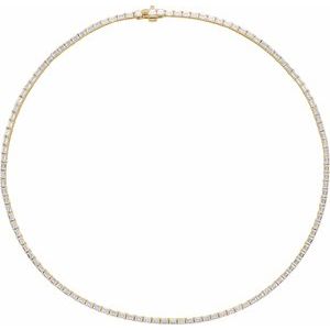 14K Yellow 11 3/4 CTW Lab-Grown Diamond Line 16" Necklace-Lab-Grown Diamond-3 X 2.1Mm :: 11 3/4 Ctw