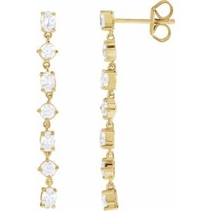 14K Yellow 1 1/5 CTW Lab-Grown Diamond  Dangle Earrings-3.2 X 2.3 Mm-14K Yellow