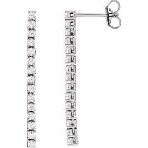 14K White 3/4 CTW Lab-Grown Diamond Earrings-1.8 Mm-14K White