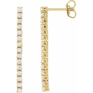 14K Yellow 3/4 CTW Natural Diamond Earrings-1.8 Mm-14K Yellow