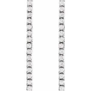 14K White 3/4 CTW Natural Diamond Earrings-1.8 Mm-14K White