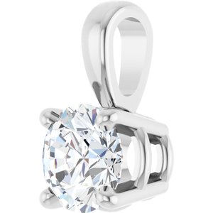 14K White 1/3 CT Lab-Grown Diamond Pendant-Lab-Grown Diamond-4.5Mm :: 1/3 Ct