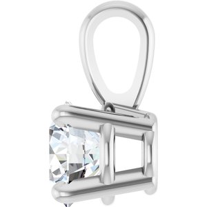 14K White 1/3 CT Lab-Grown Diamond Pendant-Lab-Grown Diamond-4.5Mm :: 1/3 Ct