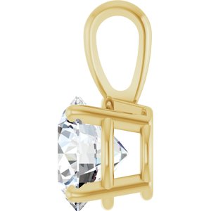14K Yellow 1 1/4 CT Lab-Grown Diamond Pendant-Lab-Grown Diamond-7Mm :: 1 1/4 Ct