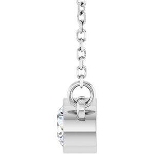 14K White 1/4 CT Lab-Grown Diamond Solitaire 18" Necklace-Lab-Grown Diamond-4.1Mm :: 1/4 Ct