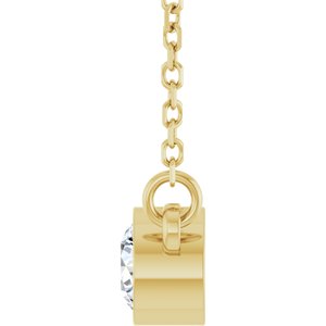 14K Yellow Stuller Lab-Grown Moissanite Solitaire 18" Necklace-Stuller Lab-Grown Moissanite-4 Mm