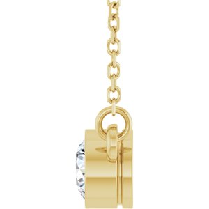 14K Yellow 1/3 CT Natural Diamond Solitaire 18" Necklace-Natural Diamond-4.5Mm :: 1/3 Ct