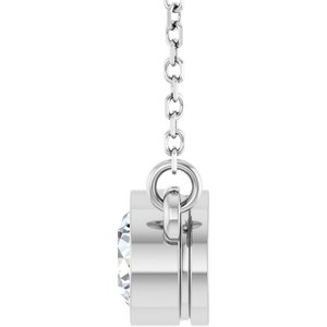 14K White 1/2 CT Lab-Grown Diamond Solitaire 18" Necklace-Lab-Grown Diamond-5.2Mm :: 1/2 Ct