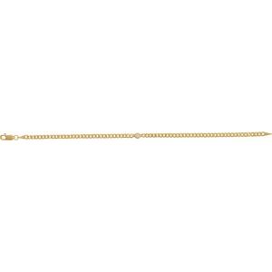 14K Yellow 1/5 CT Natural Diamond Link 7" Bracelet-Round-3.5 Mm