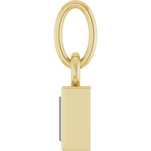 14K Yellow 1/10 CT Lab-Grown Diamond Bezel-Set Pendant-Lab-Grown Diamond-4 X 2Mm :: 1/10 Ct