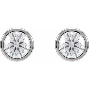 14K White 3/4 CTW Natural Diamond Cocktail-Style Earrings-Pair-4.8Mm :: 3/4 Ctw