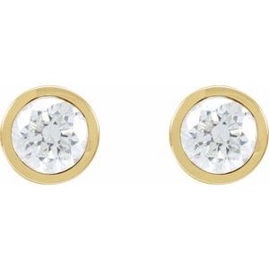14K Yellow 1 1/2 CTW Lab-Grown Diamond Cocktail-Style Earrings-Pair-5.8Mm :: 1 1/2 Ctw