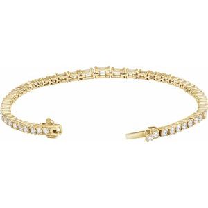 14K Yellow 4 5/8 CTW Lab-Grown Diamond Line 7" Bracelet-Lab-Grown Diamond-Lab-Grown Diamond