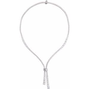 14K White 26 1/5 CTW Lab-Grown Diamond 20" Necklace-Lab-Grown Diamond-4 X 2Mm :: 26 1/5 Ctw