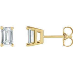 14K Yellow 1 1/2 CTW Lab-Grown Diamond Earrings-6 X 4 Mm-14K Yellow