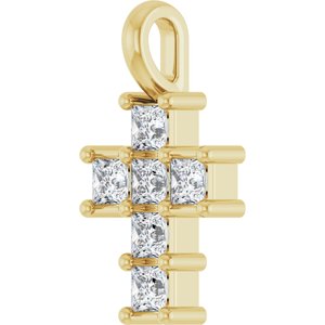 14K Yellow 1/4 CTW Lab-Grown Diamond Pendant-Lab-Grown Diamond-2 X 2 Mm