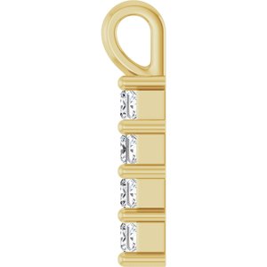 14K Yellow 1/4 CTW Lab-Grown Diamond Pendant-Lab-Grown Diamond-2 X 2 Mm