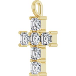 14K Yellow 2 CTW Lab-Grown Diamond Pendant-Lab-Grown Diamond-4 X 4 Mm