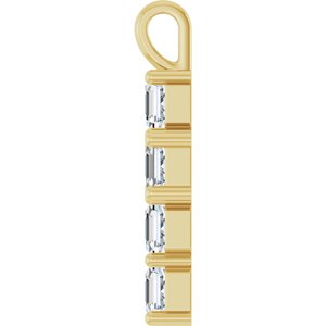 14K Yellow 2 CTW Lab-Grown Diamond Pendant-Lab-Grown Diamond-4 X 4 Mm