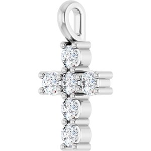 14K White 1/3 CTW Lab-Grown Diamond Pendant-Lab-Grown Diamond-2.5 Mm